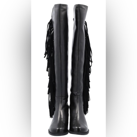 Stuart Weitzman Shoes - Stuart Weitzman Over The Knee 5050 Leather Fringed Boots